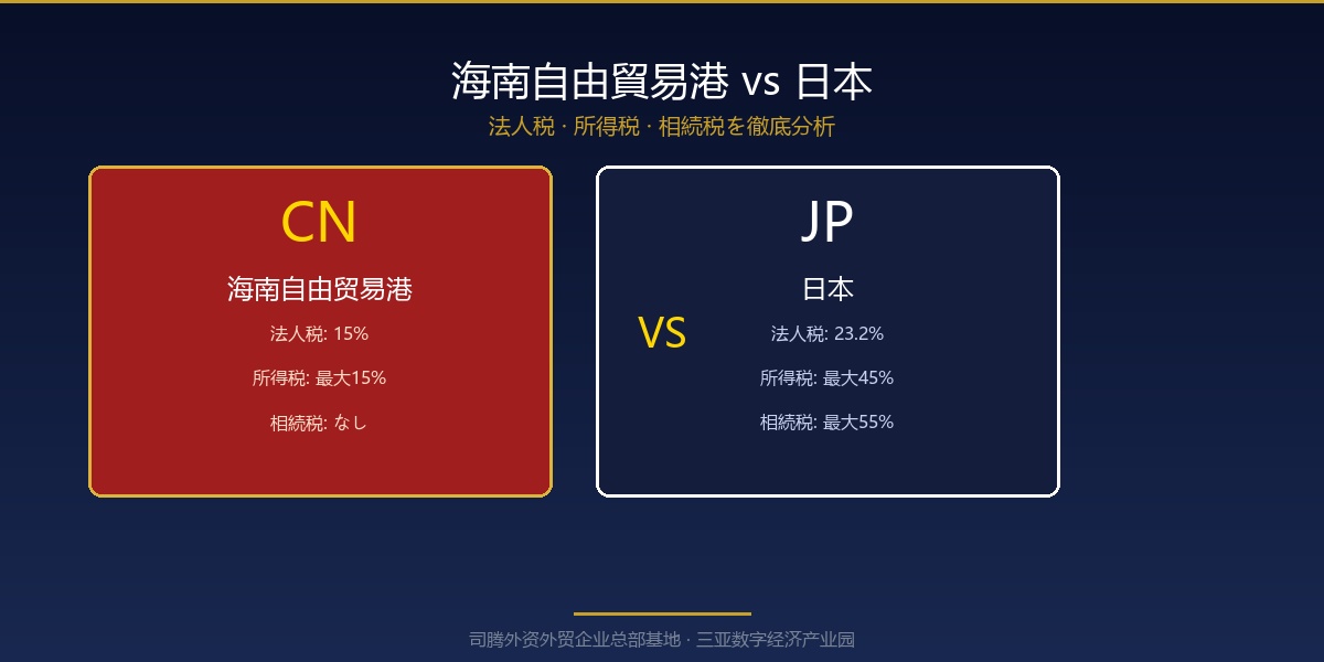 【日本語】海南自由貿易港と日本の税制比較：法人税・所得税・相続税を徹底分析